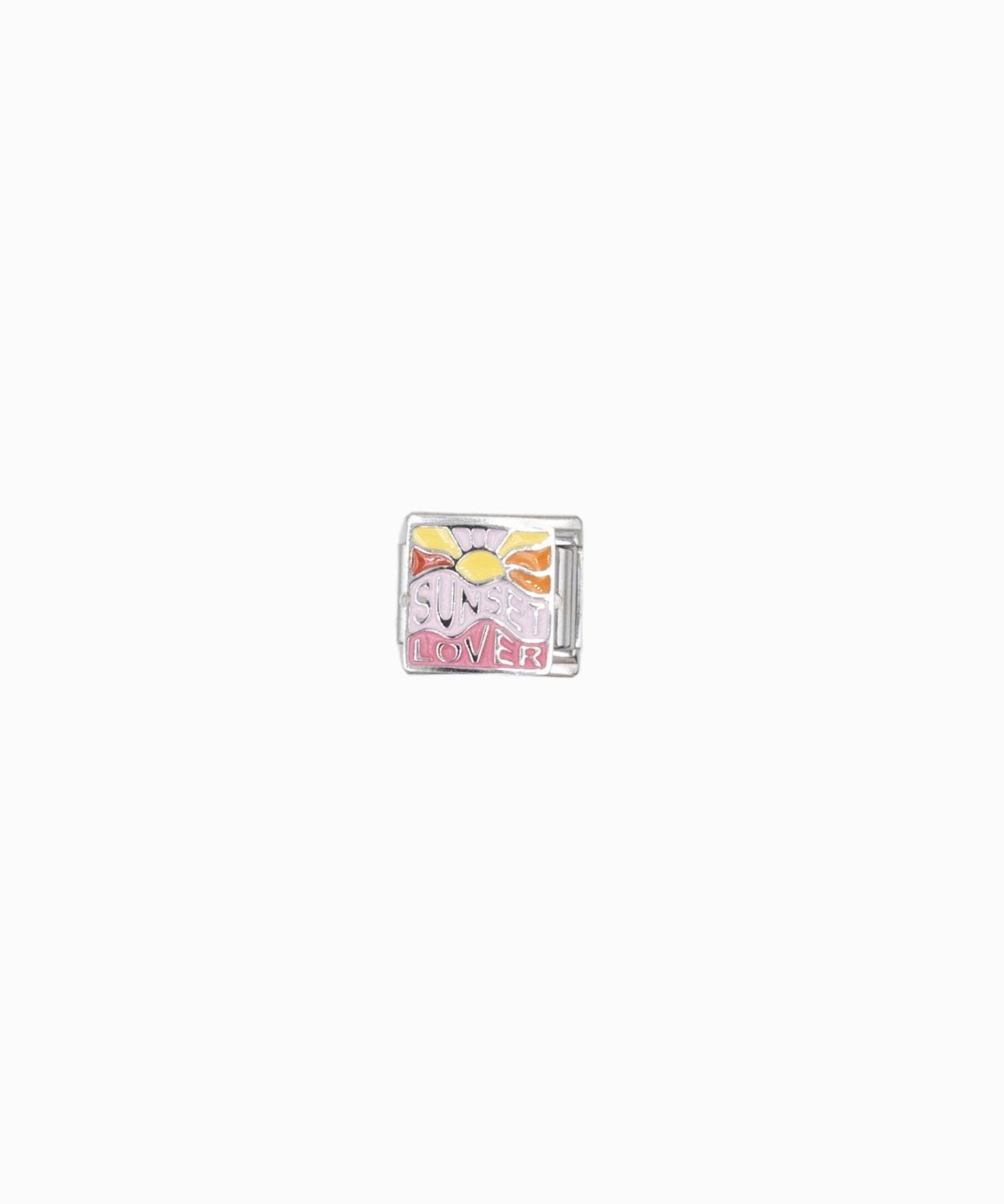Maillon italien 9x10mm - Rhodié
