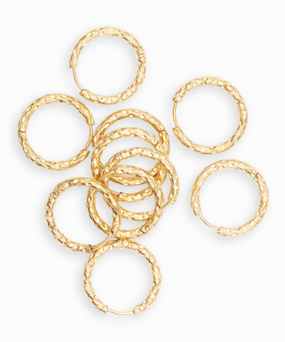 Créoles martelés 20mm