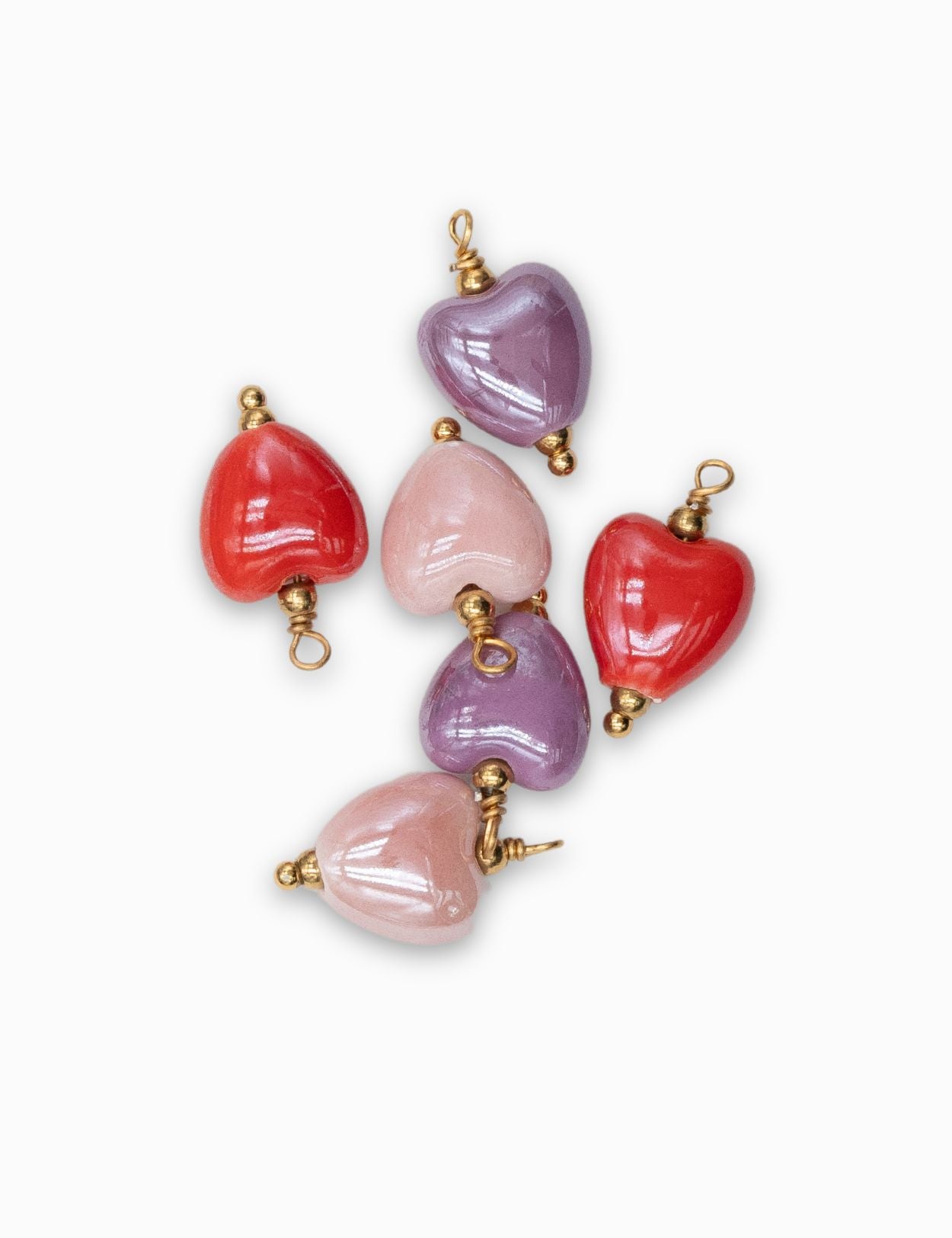 Coeur en céramique - Sujet en céramique à suspendre Coeur en céramique - Sujet en céramique à suspendre