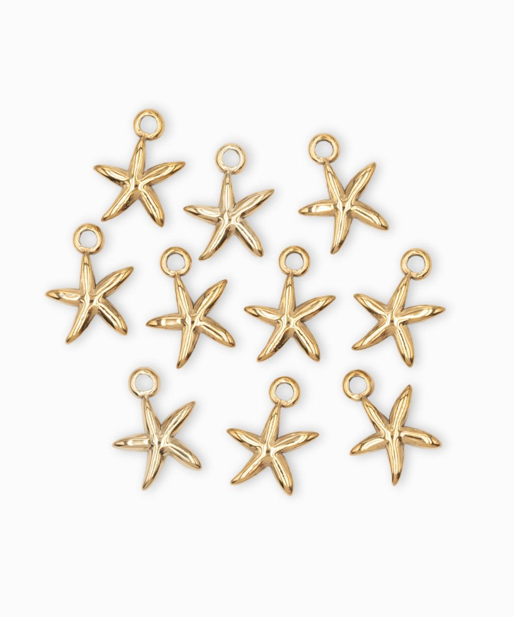 Pendentif étoile de mer lisse 15x12mm