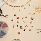 Rond sertie en pierres fines 10x17mm - Doré