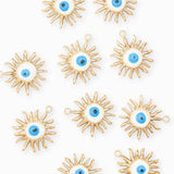 Pendentif oeil bleu soleil 14x15mm