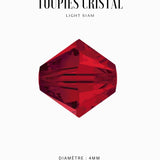 Toupies Swarovski 4mm - Rouge