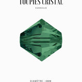 Toupies Swarovski 4mm - Vert