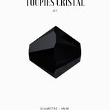 Toupies Swarovski 4mm - Noir