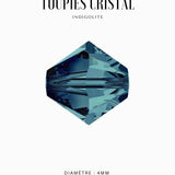 Toupies Swarovski 4mm - Bleu