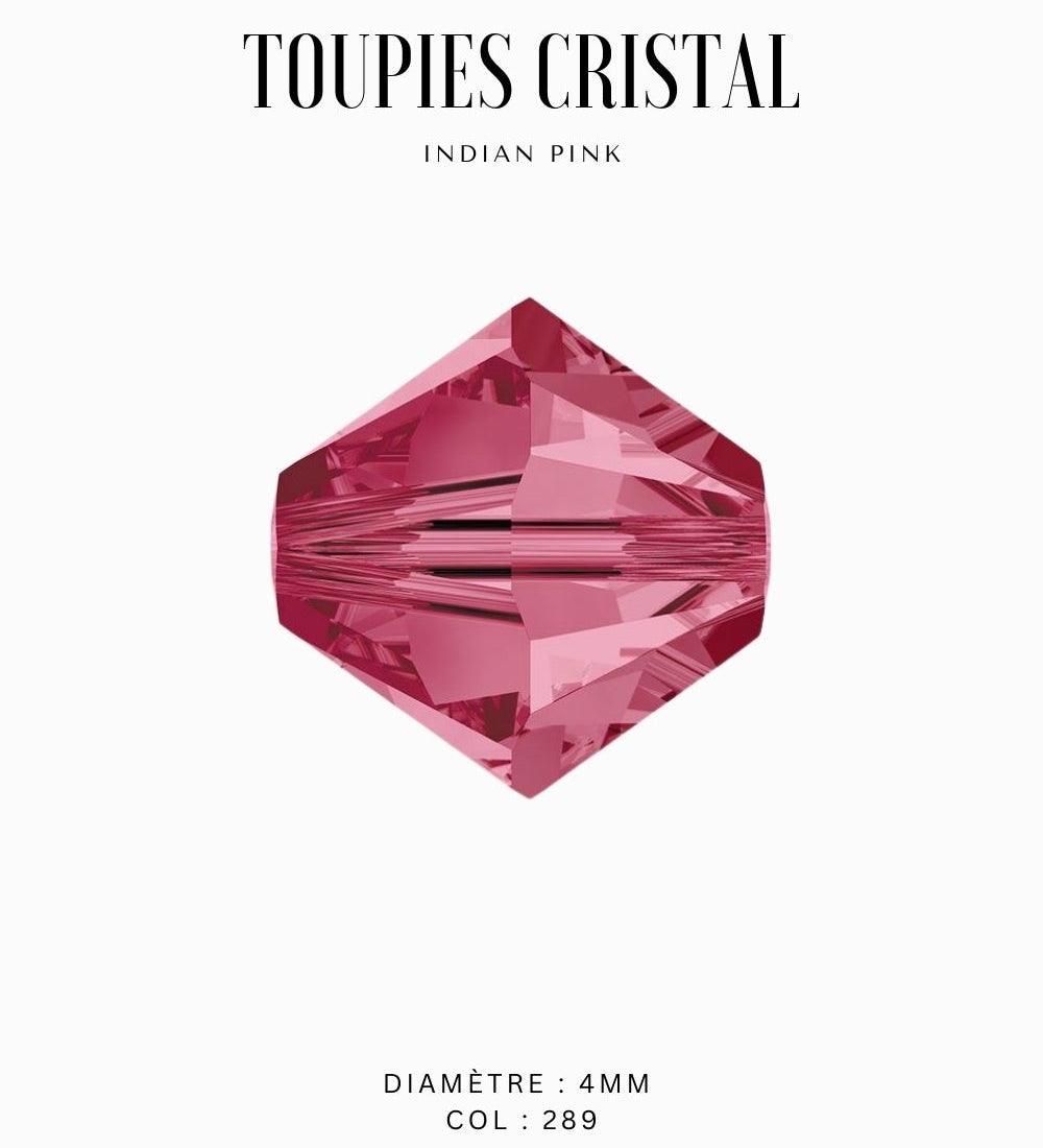 Toupies Swarovski 4mm - Rose