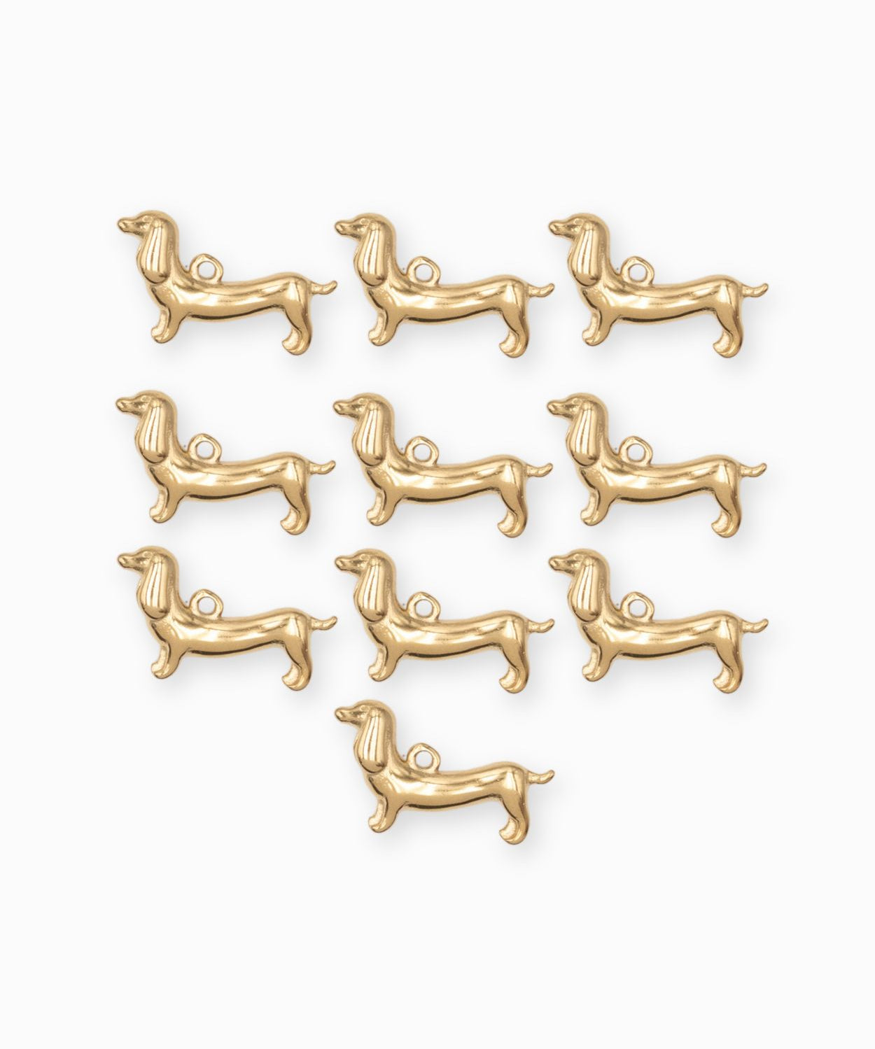 Pendentif chien teckel 11.5x19mm
