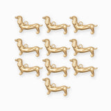 Pendentif chien teckel 11.5x19mm