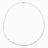 Collier maille trombone rectangle 10x3mm - Longueur 45 cm
