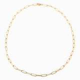 Collier maille trombone rectangle 10x3mm - Longueur 45 cm