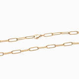 Collier maille trombone rectangle 10x3mm - Longueur 45 cm