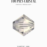 Toupies Swarovski 4mm - Blanc