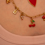 Pendentif pizza strass 12x9mm