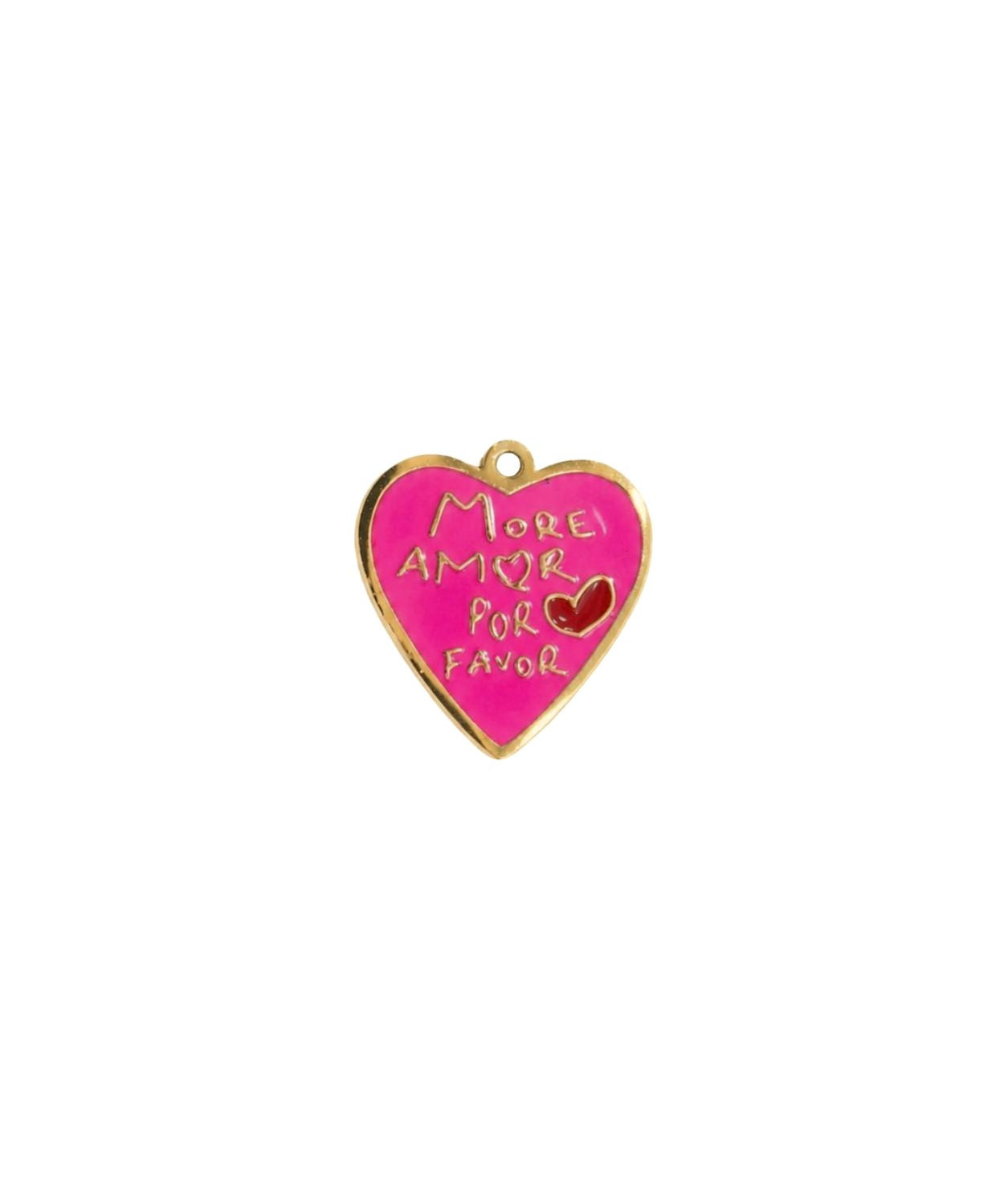 Pendentif More amor por favor 15x14mm - Doré