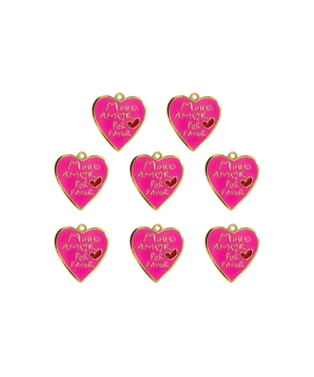 Pendentif More amor por favor 15x14mm - Doré