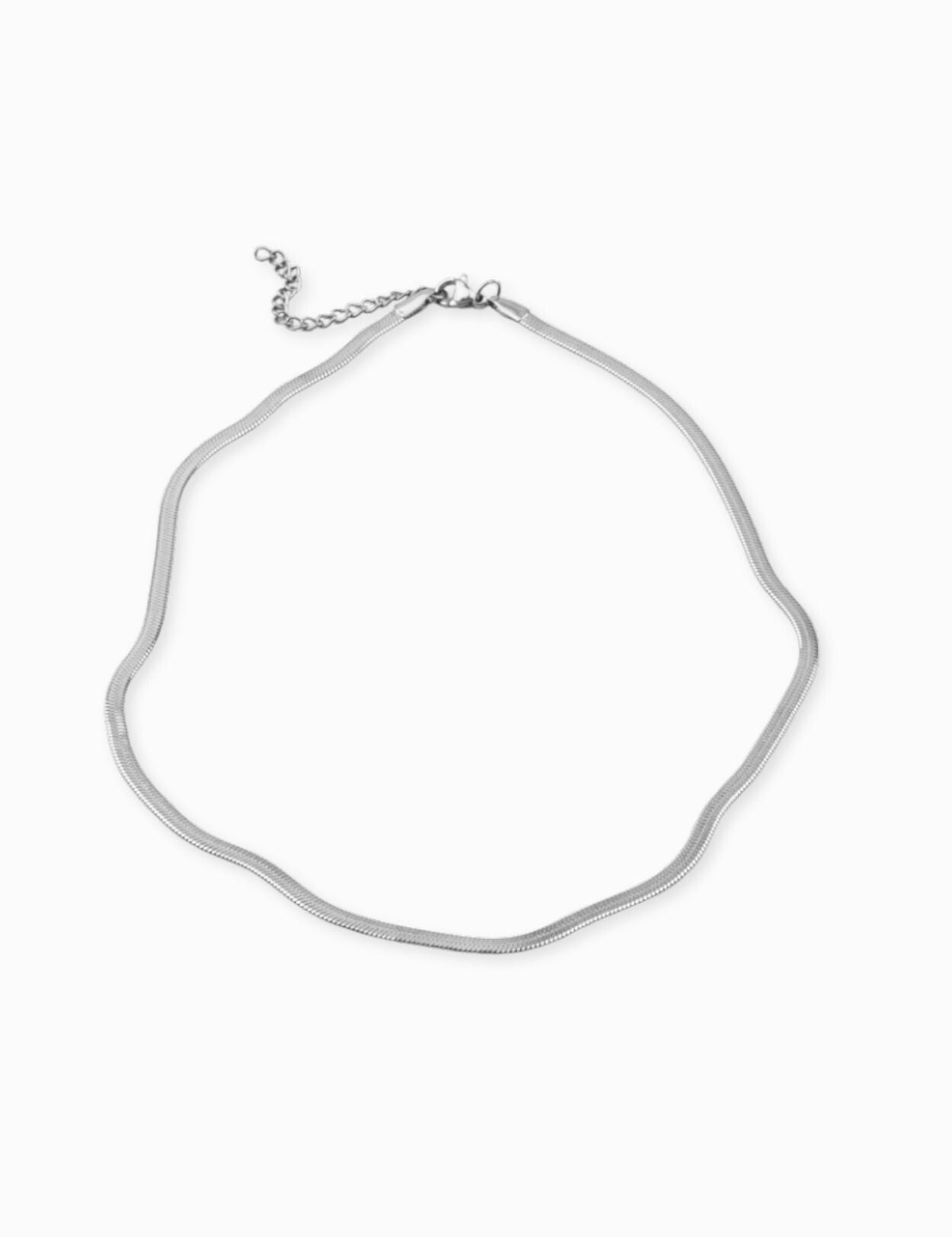 WDam Collier en Argent chaîne de Serpent Hommes Femmes Couple chaîne de Lame en Argent Sterling 4 mm, 55 cm WDam Collier en Argent chaîne de Serpent Hommes Femmes Couple chaîne de Lame en Argent Sterling 4 mm, 55 cm