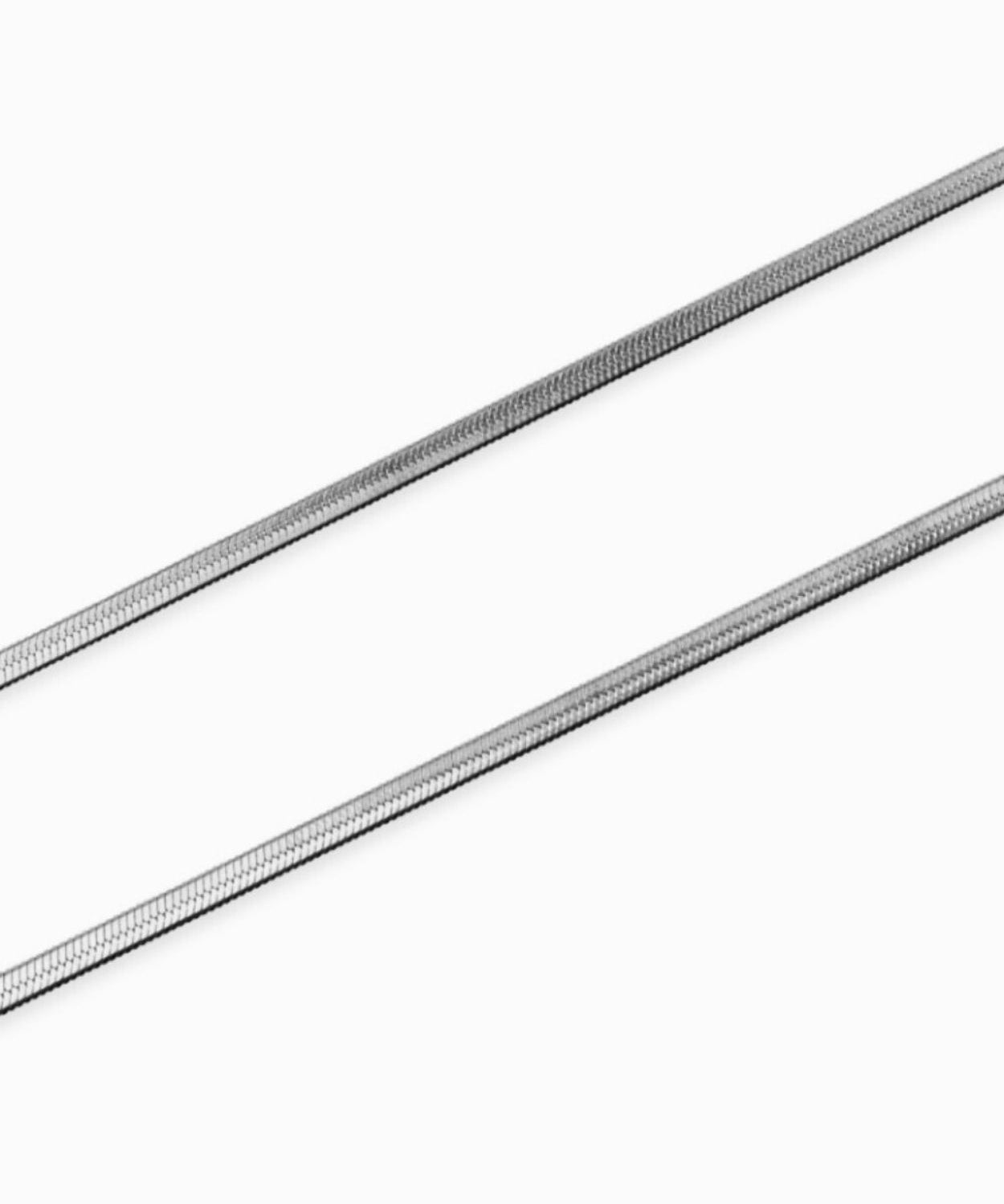 Collier Serpentine plate 2mm - Longueur 40 cm