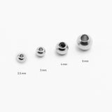 Perles rondes 4mm - Argenté