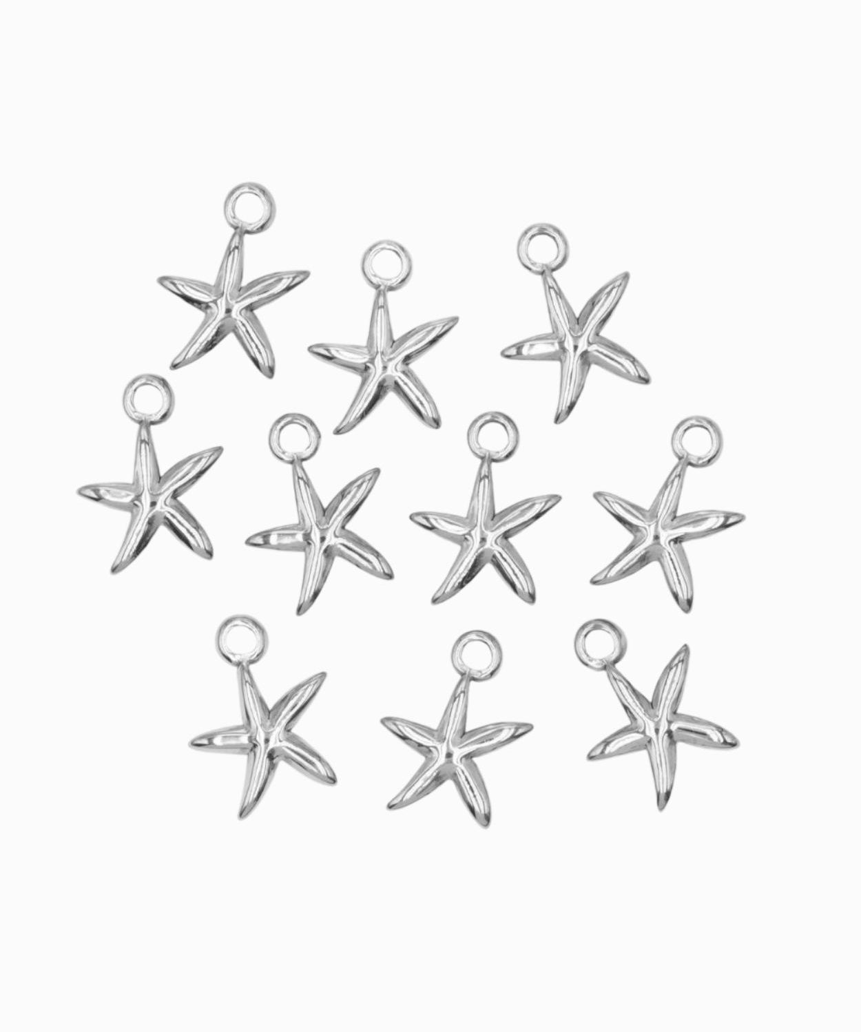 Pendentif étoile de mer lisse 15x12mm