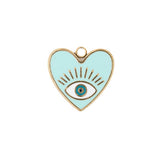 Pendentifs coeur oeil résine époxy 17mm