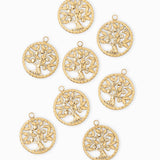 Pendentif Médaille arbre de vie torsadé 15mm