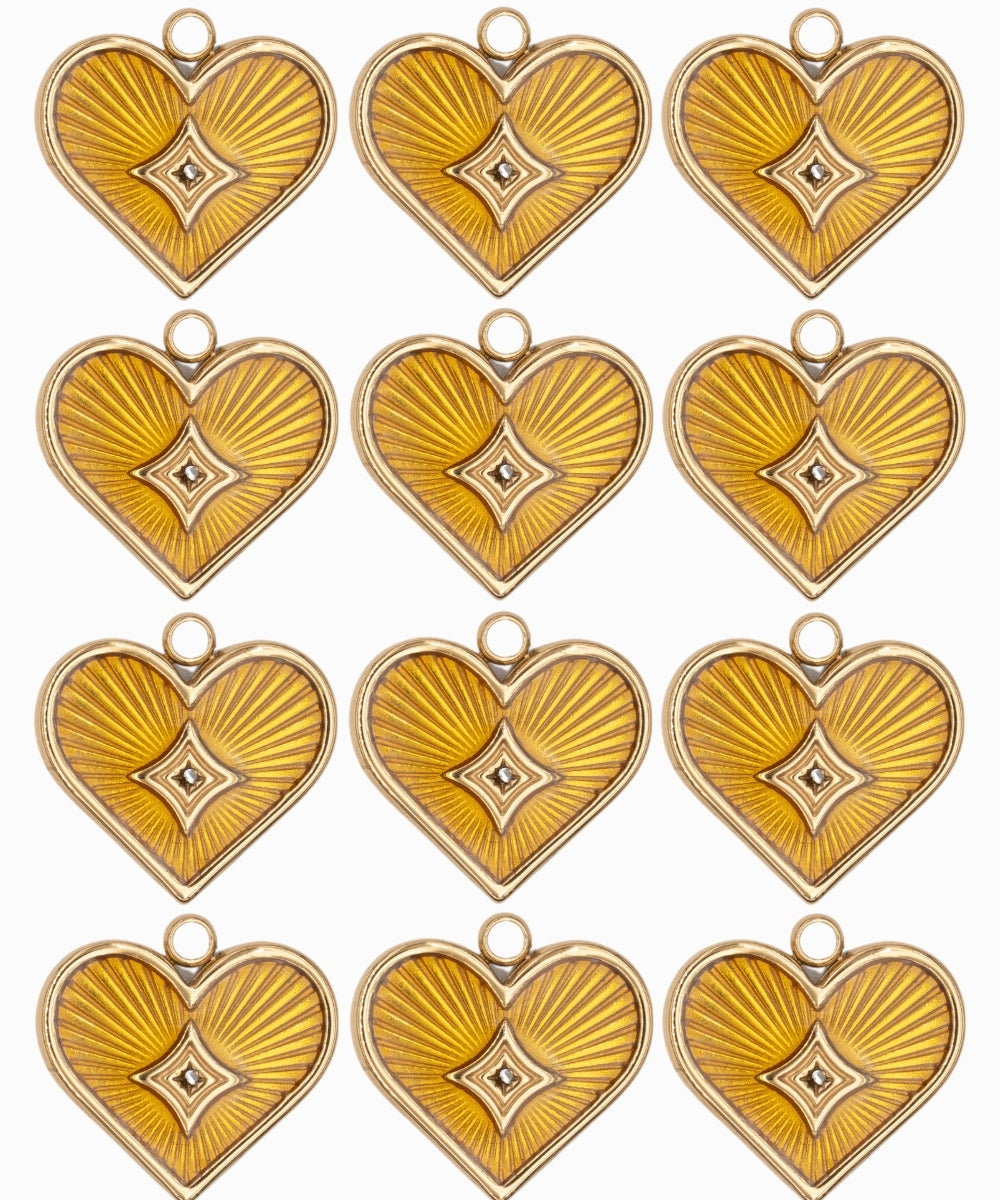 Pendentifs coeur 16x15mm