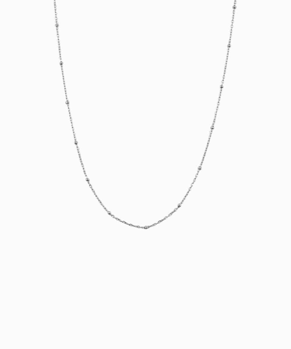 Collier maille forçat/bille 1.20x1.60mm - Longueur 40 cm