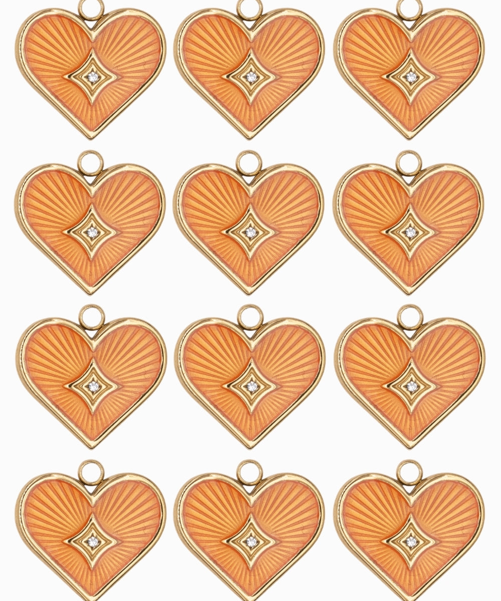 Pendentifs coeur 16x15mm