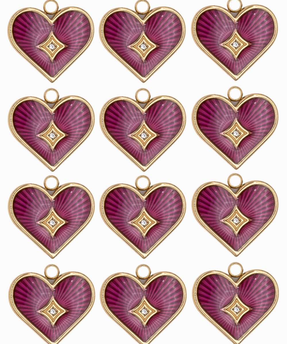 Pendentifs coeur 16x15mm