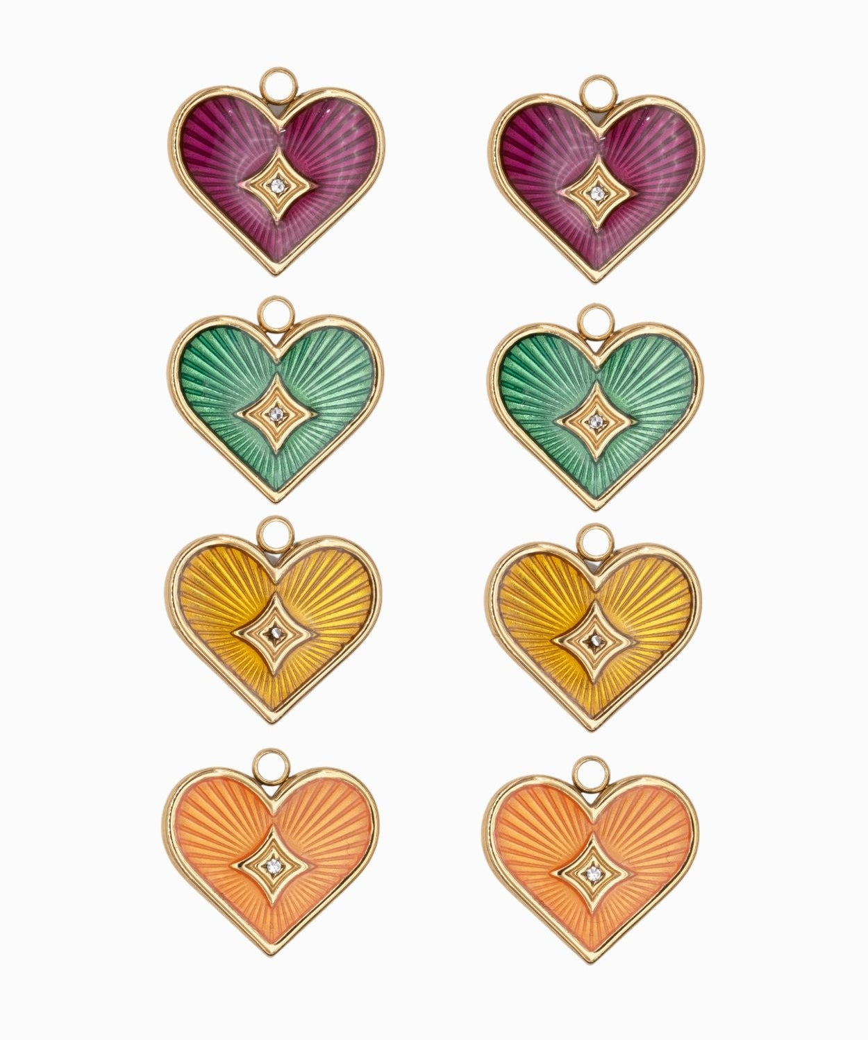 Pendentifs coeur 16x15mm - Lot mélangé