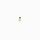 Breloque étoile 8x6mm plaqué or