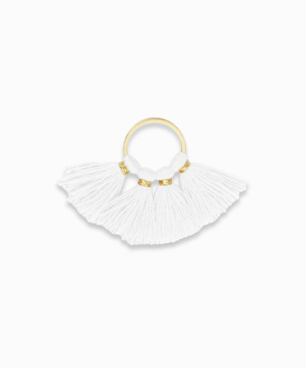 Pendentif pompon en coton 10x22mm