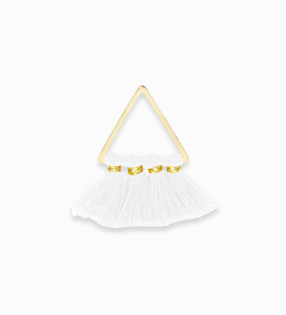 Pendentif pompon en coton 15x22mm