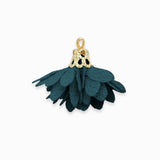 Pompons fleurs en tissu 18mm