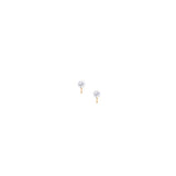 Clous d'oreilles strass avec attache 3mm