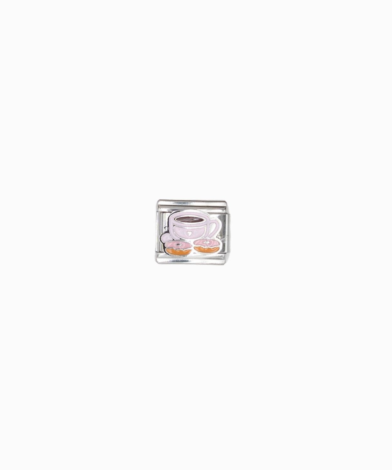 Maillon italien 9x10mm - Rhodié