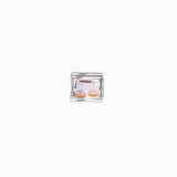 Maillon italien 9x10mm - Rhodié