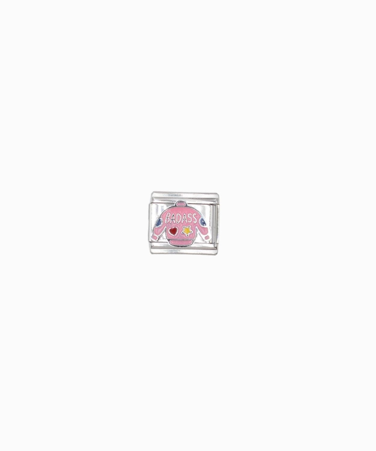 Maillon italien 9x10mm - Rhodié