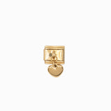 Maillon italien pendant 9x10mm - Doré