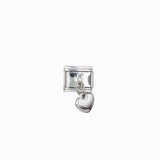 Maillon italien 9x10mm - Rhodié