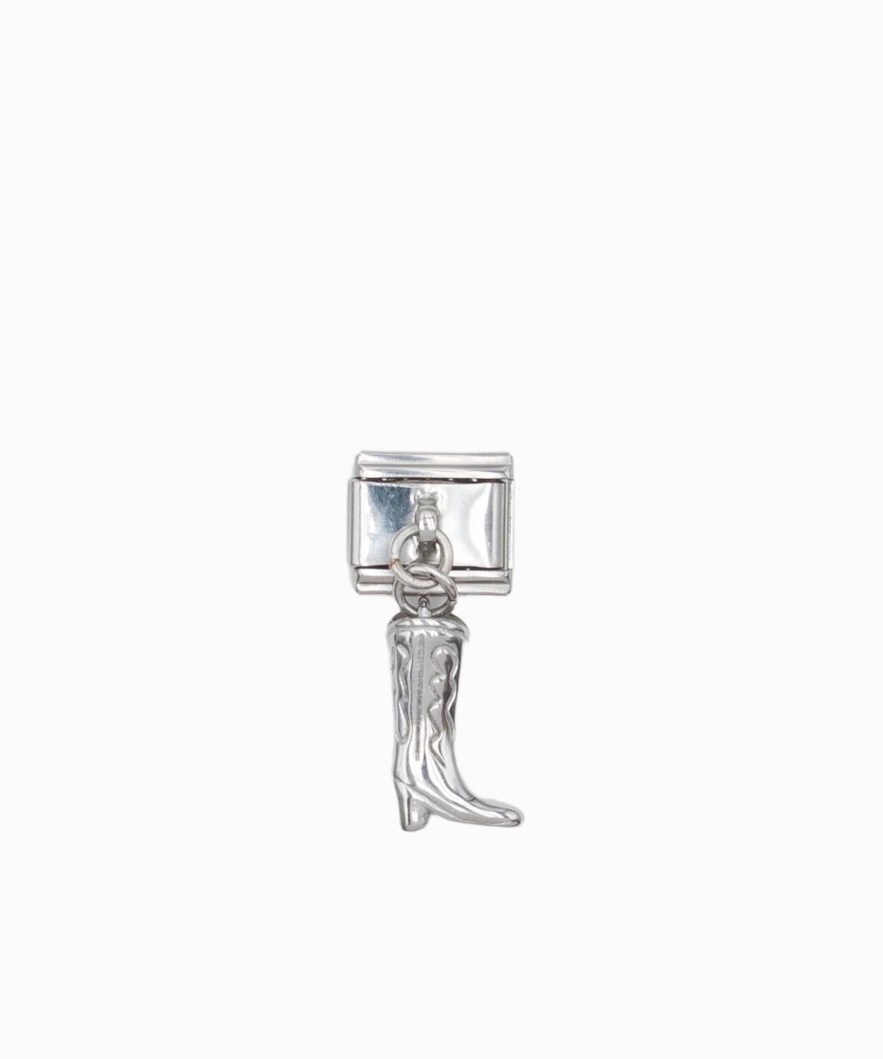 Maillon italien 9x10mm - Rhodié
