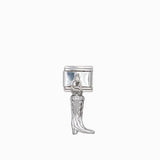 Maillon italien 9x10mm - Rhodié