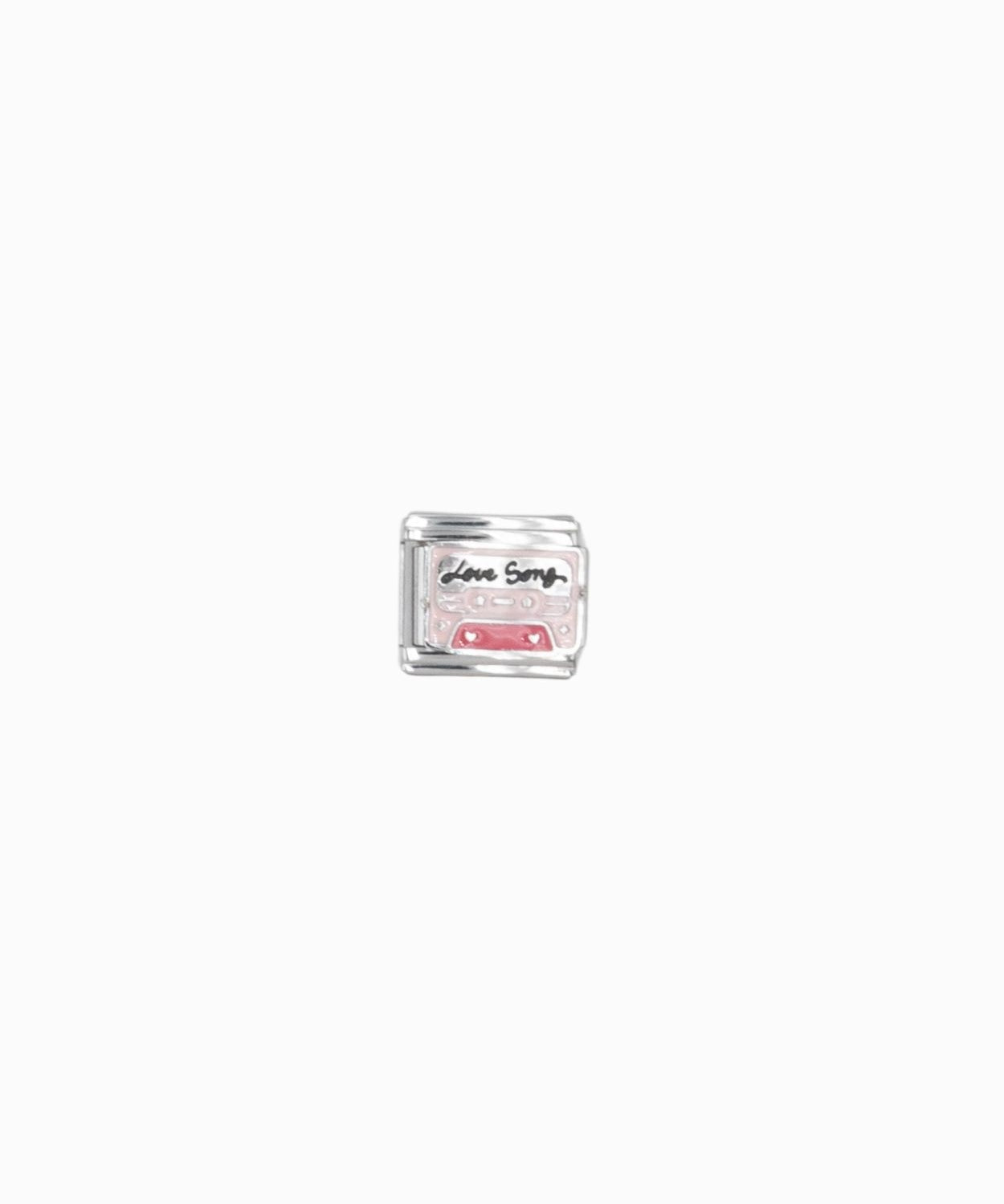 Maillon italien 9x10mm - Rhodié