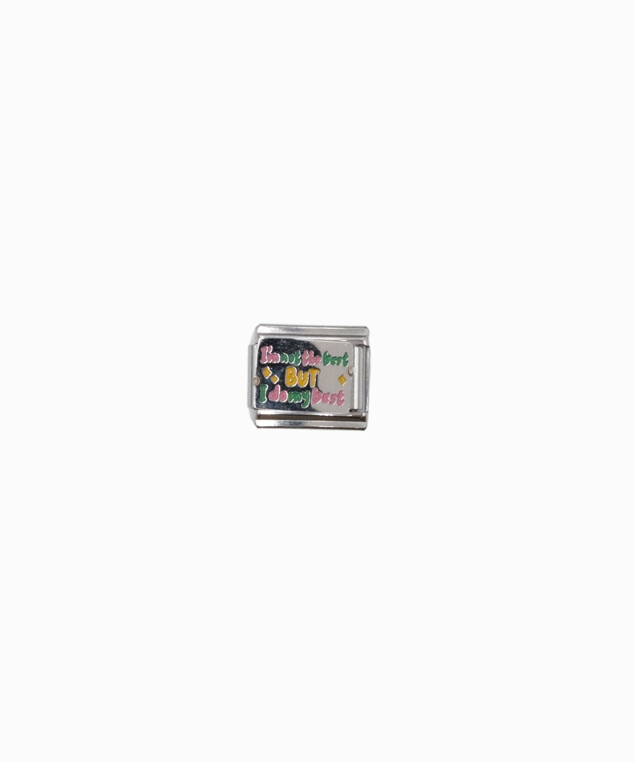 Maillon italien 9x10mm - Rhodié