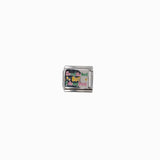 Maillon italien 9x10mm - Rhodié