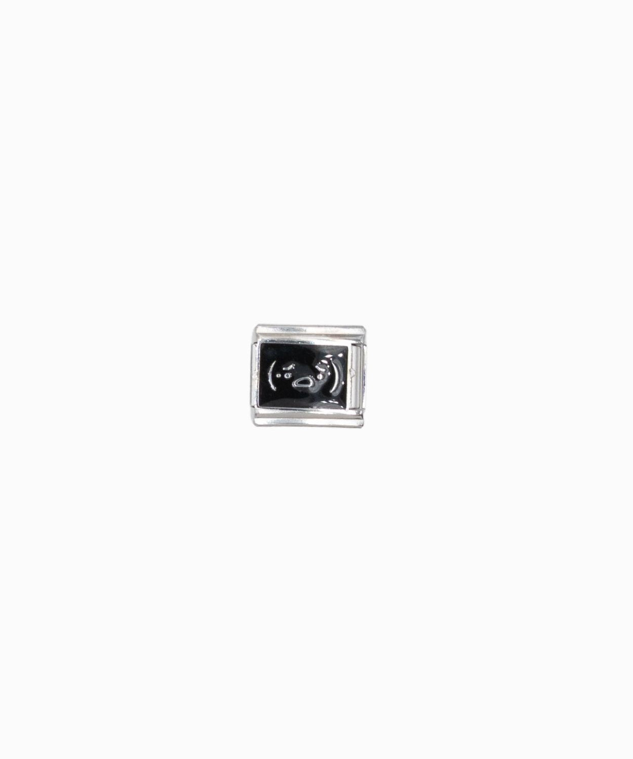 Maillon italien 9x10mm - Rhodié