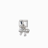 Maillon italien 9x10mm - Rhodié