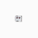 Maillon italien 9x10mm - Rhodié