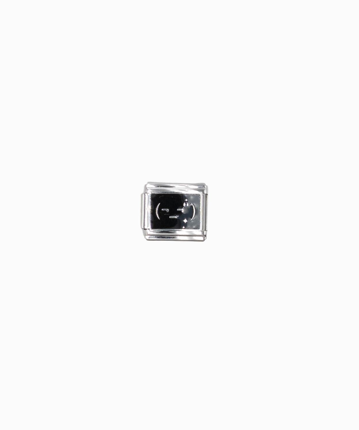 Maillon italien 9x10mm - Rhodié